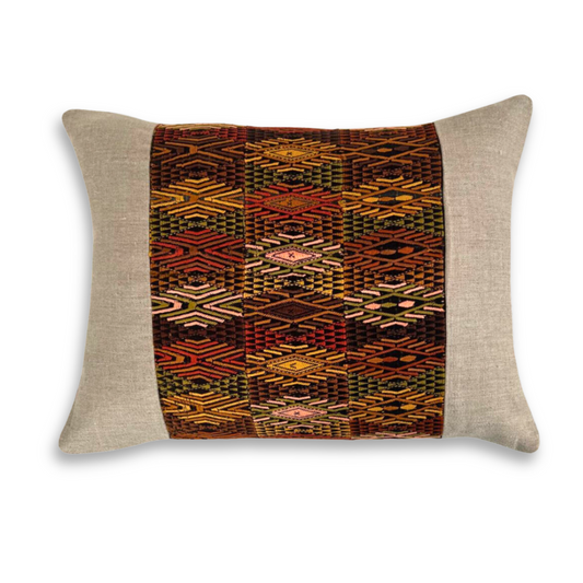 Huipil & Hemp Throw Pillow Cover