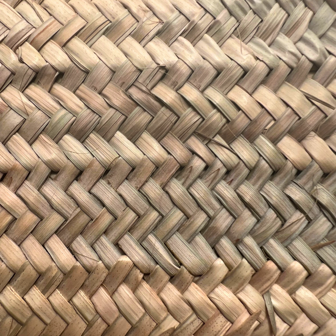 Woven Leather Trimmed Market Basket