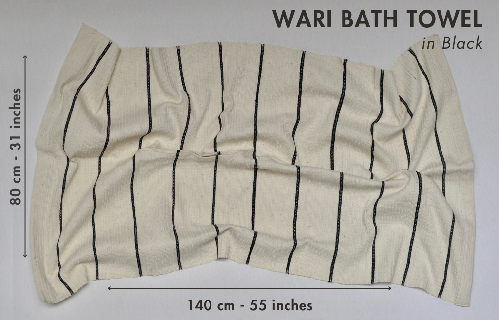 Wari Handwoven Ethiopian Cotton Waffle Bath Towel