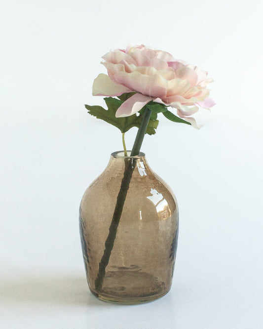 Haley Handblown Hammered Bud Vase