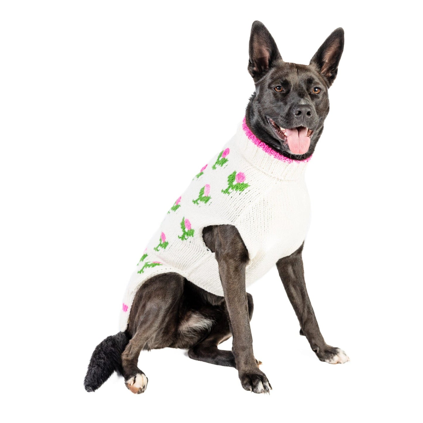 Rose Bud Dog Sweater