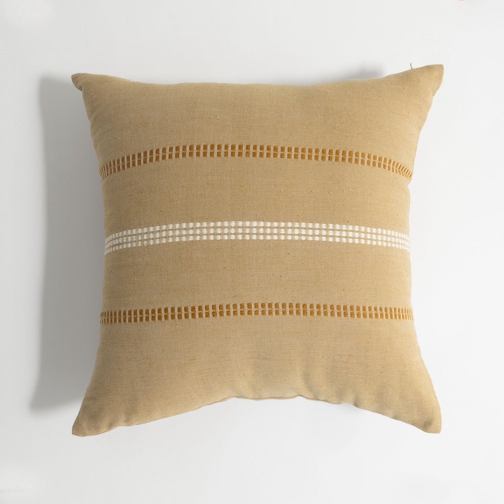 Zenach Handwoven Ethiopian Cotton Throw Pillow (Without Inserts)