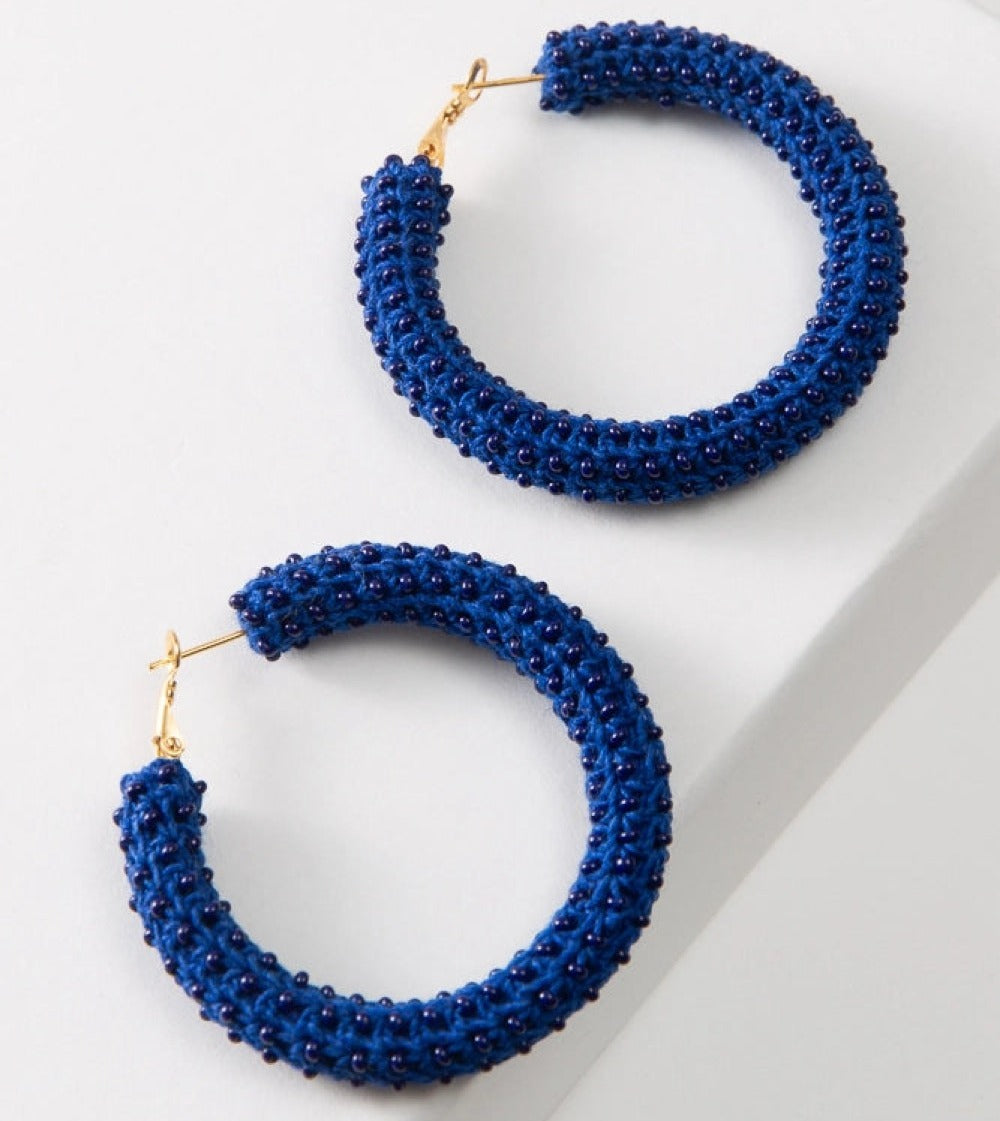 Azul Crochet Hoops