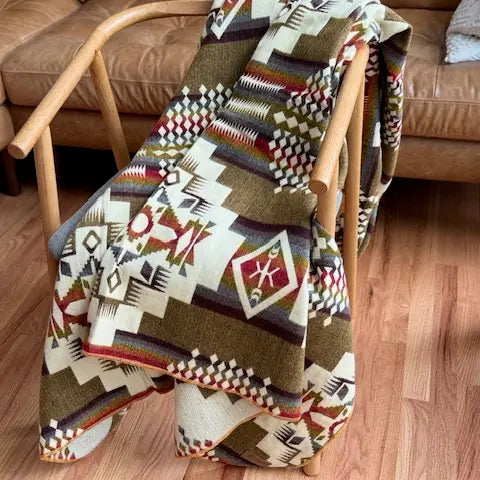 Andean Alpaca Wool Blanket - Sandstone