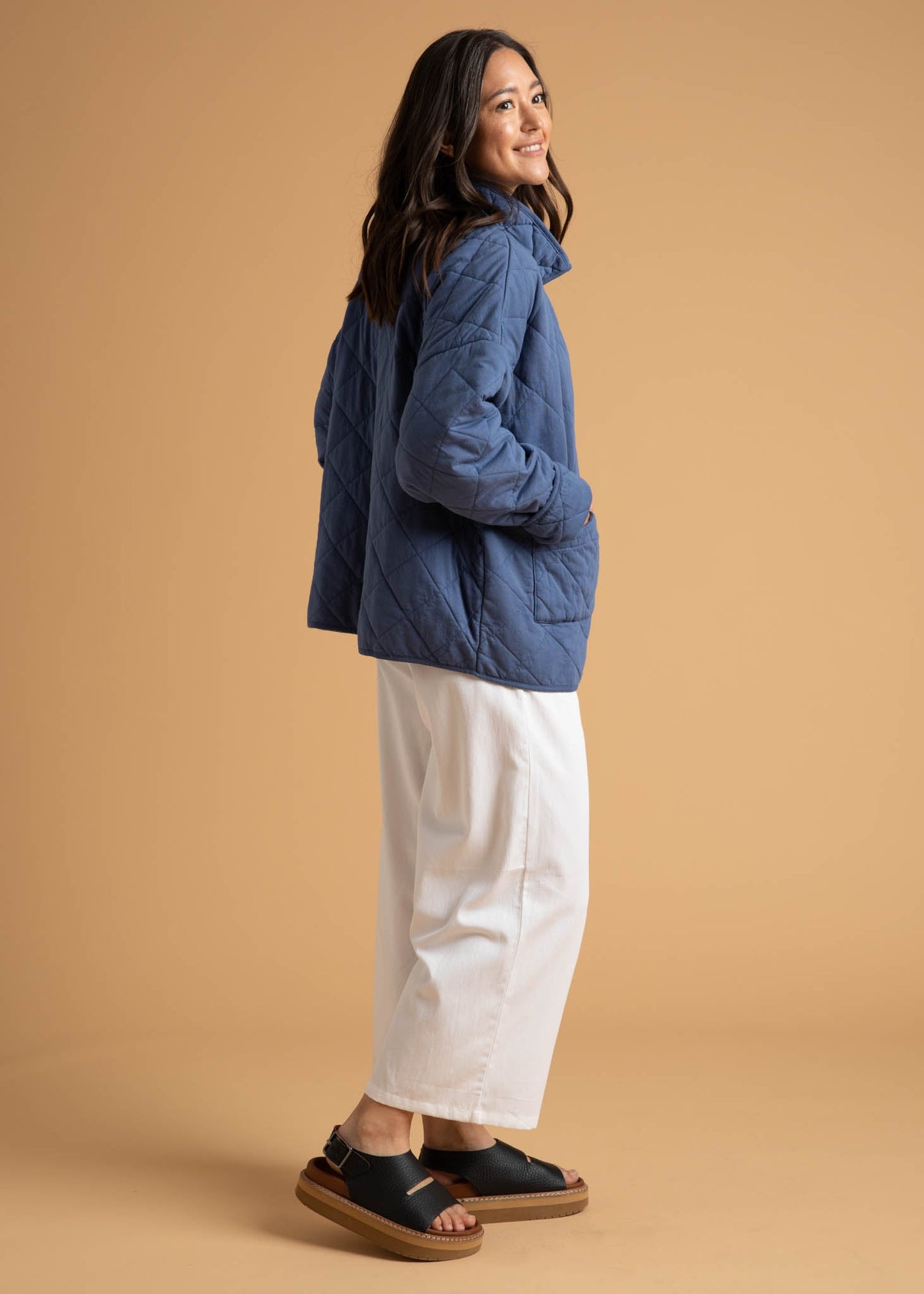 Countryside Quilted Jacket - Inky Blue - FINAL SALE