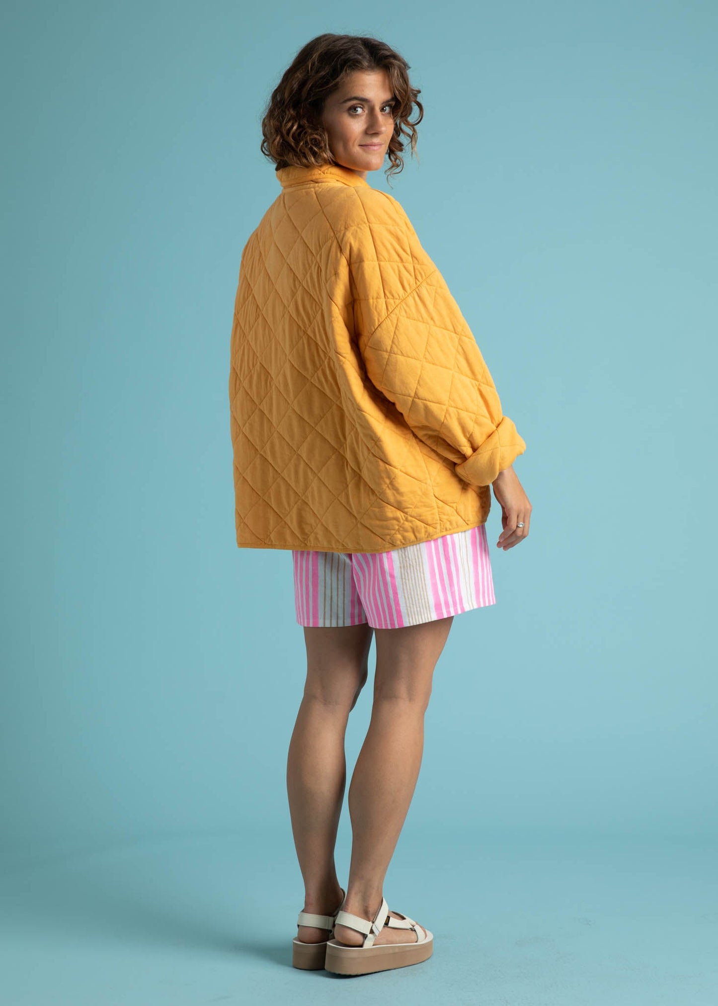 Countryside Quilted Jacket - Mango - FINAL SALE