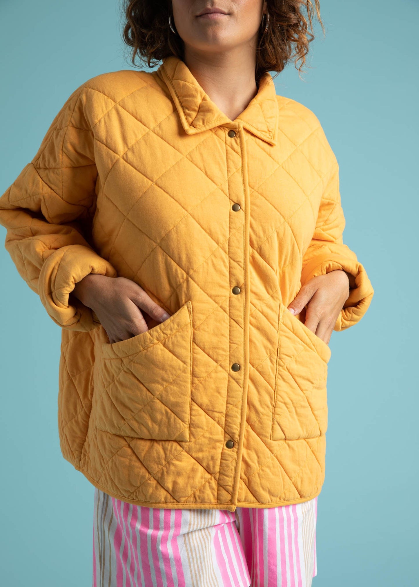 Countryside Quilted Jacket - Mango - FINAL SALE