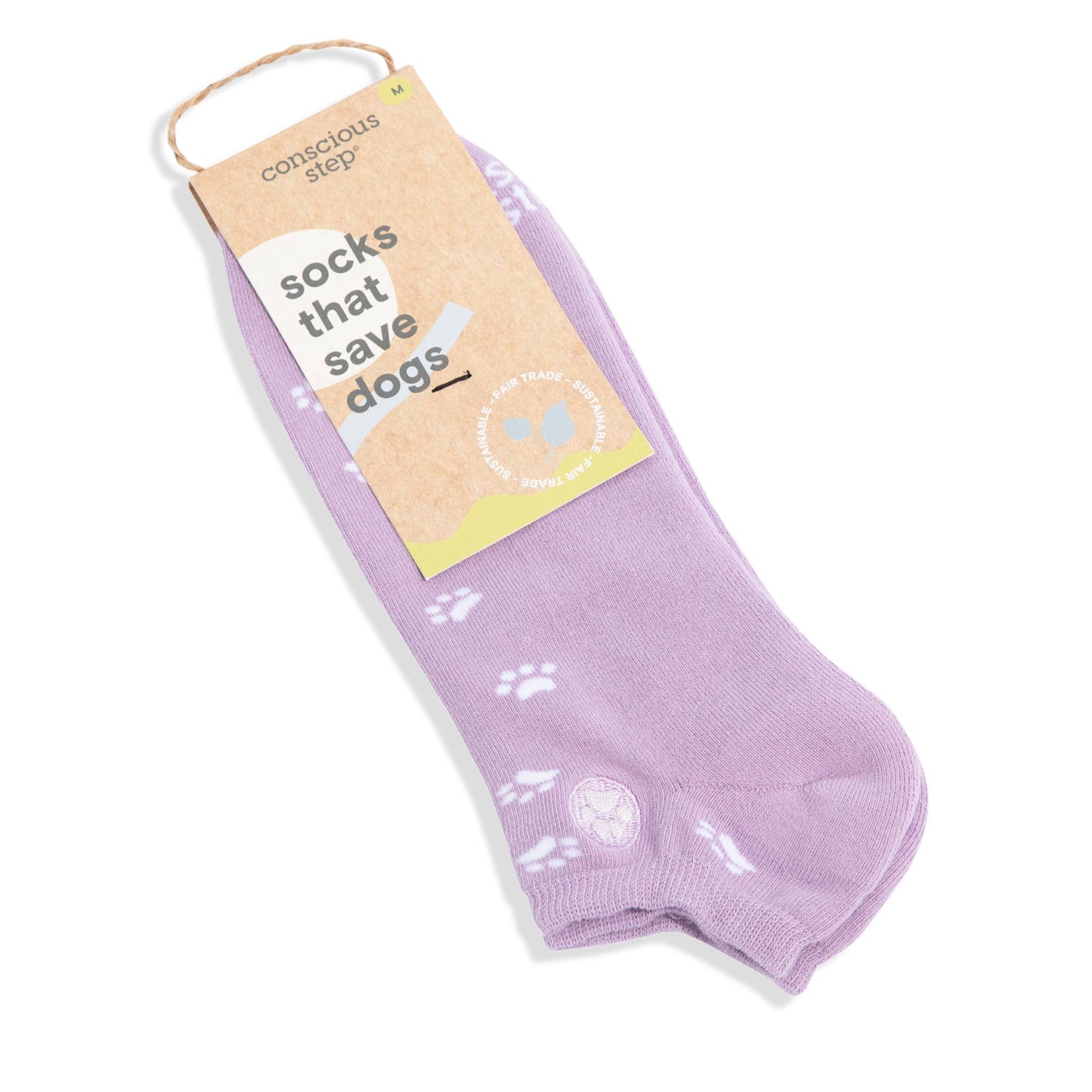 Ankle Socks that Save Dogs | Purple Paw Prints