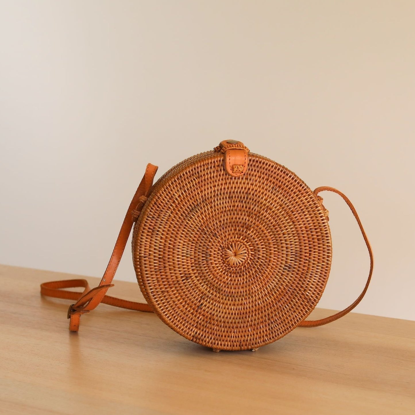 Bali Round Rattan Crossbody Bag