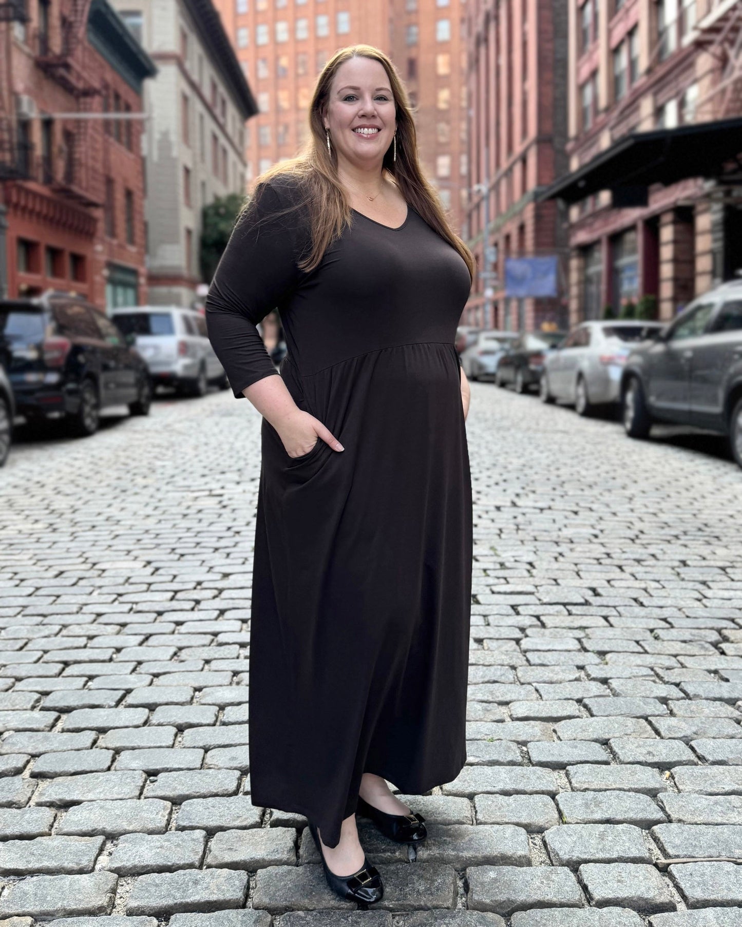 BRIE Maxi Dress in Chocolate Torte