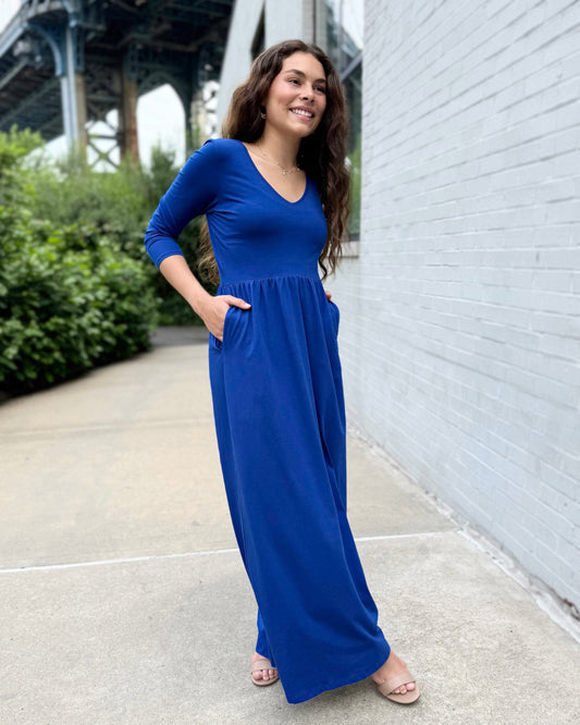 BRIE Maxi Dress in Cobalt Blue