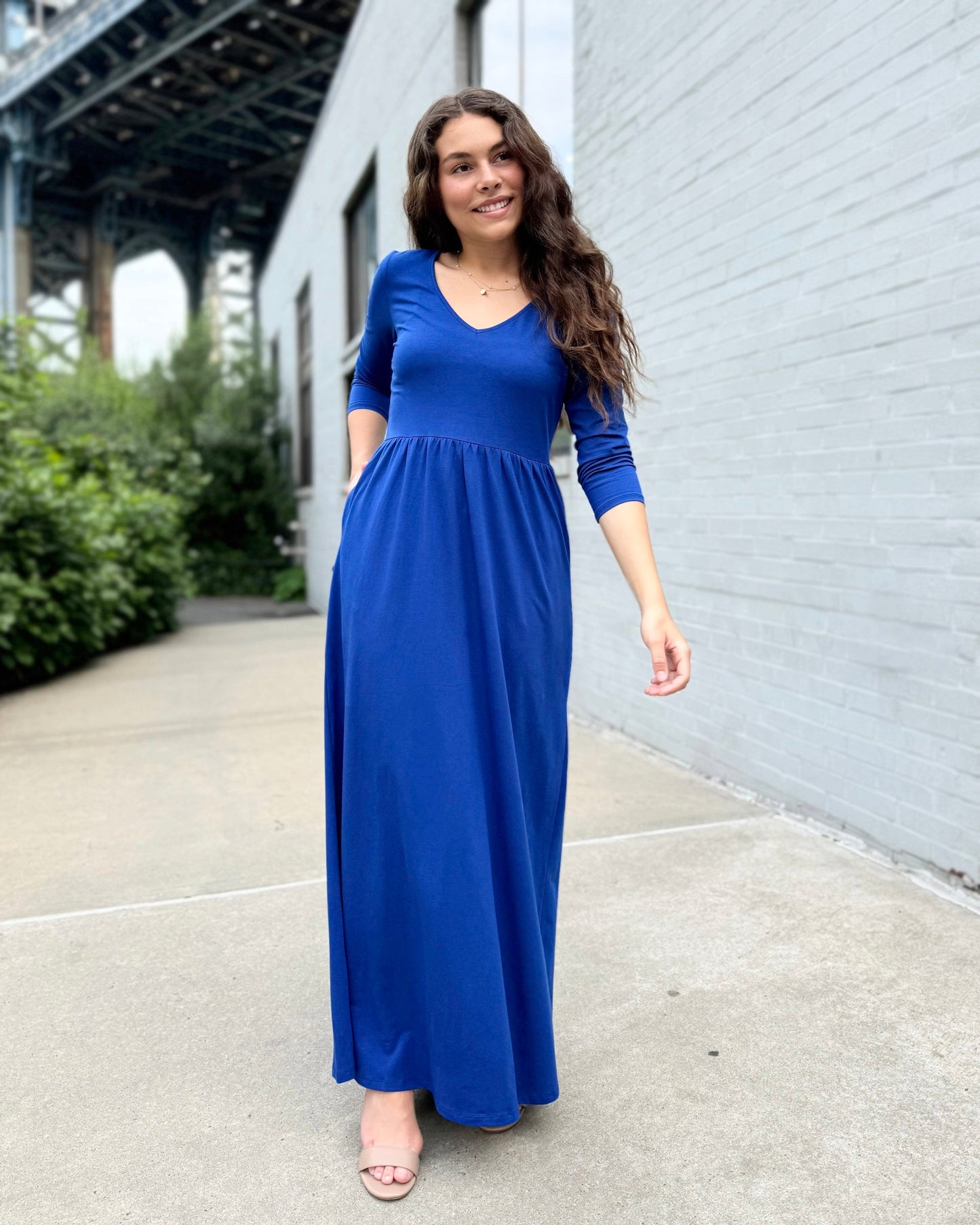 BRIE Maxi Dress in Cobalt Blue