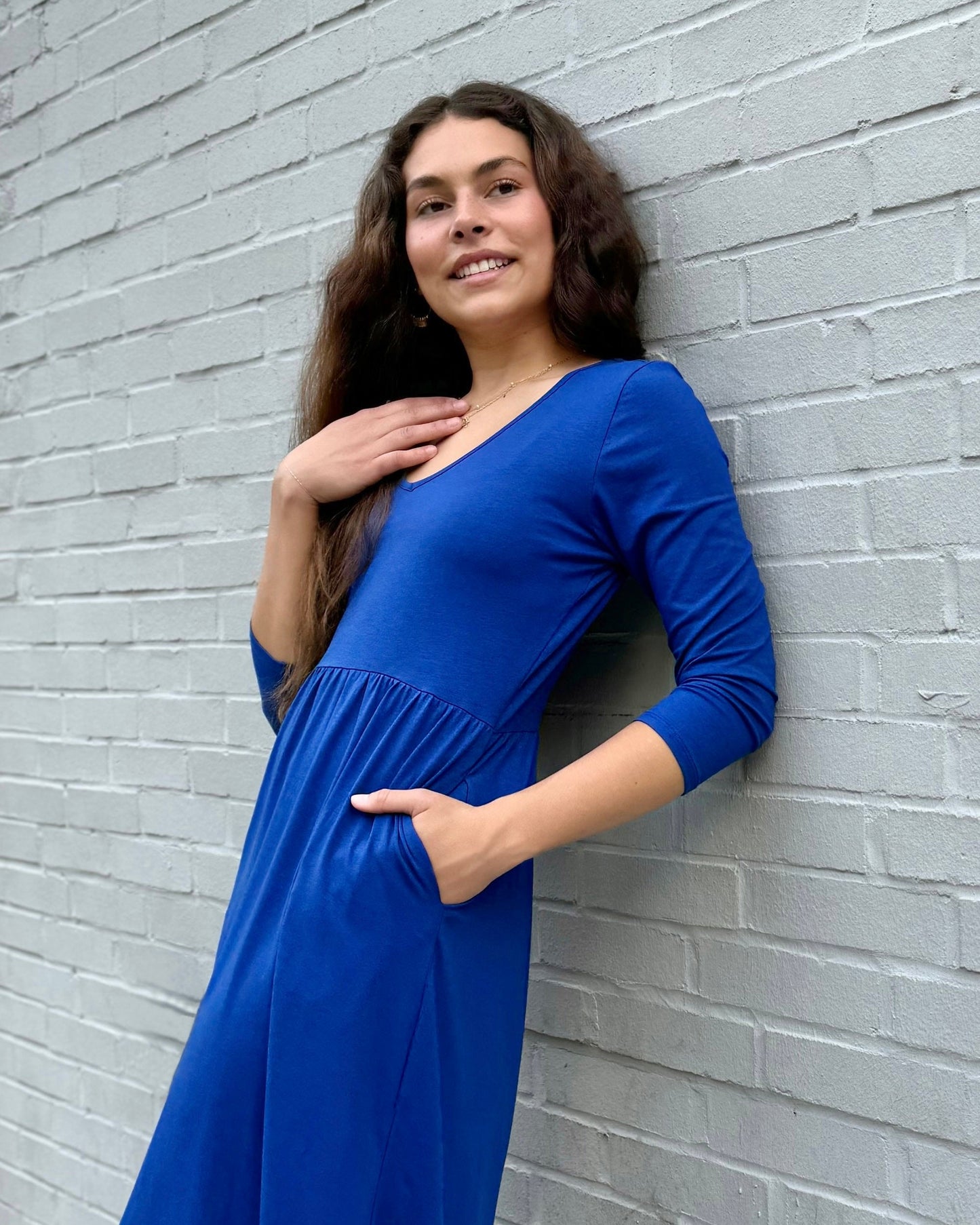 BRIE Maxi Dress in Cobalt Blue