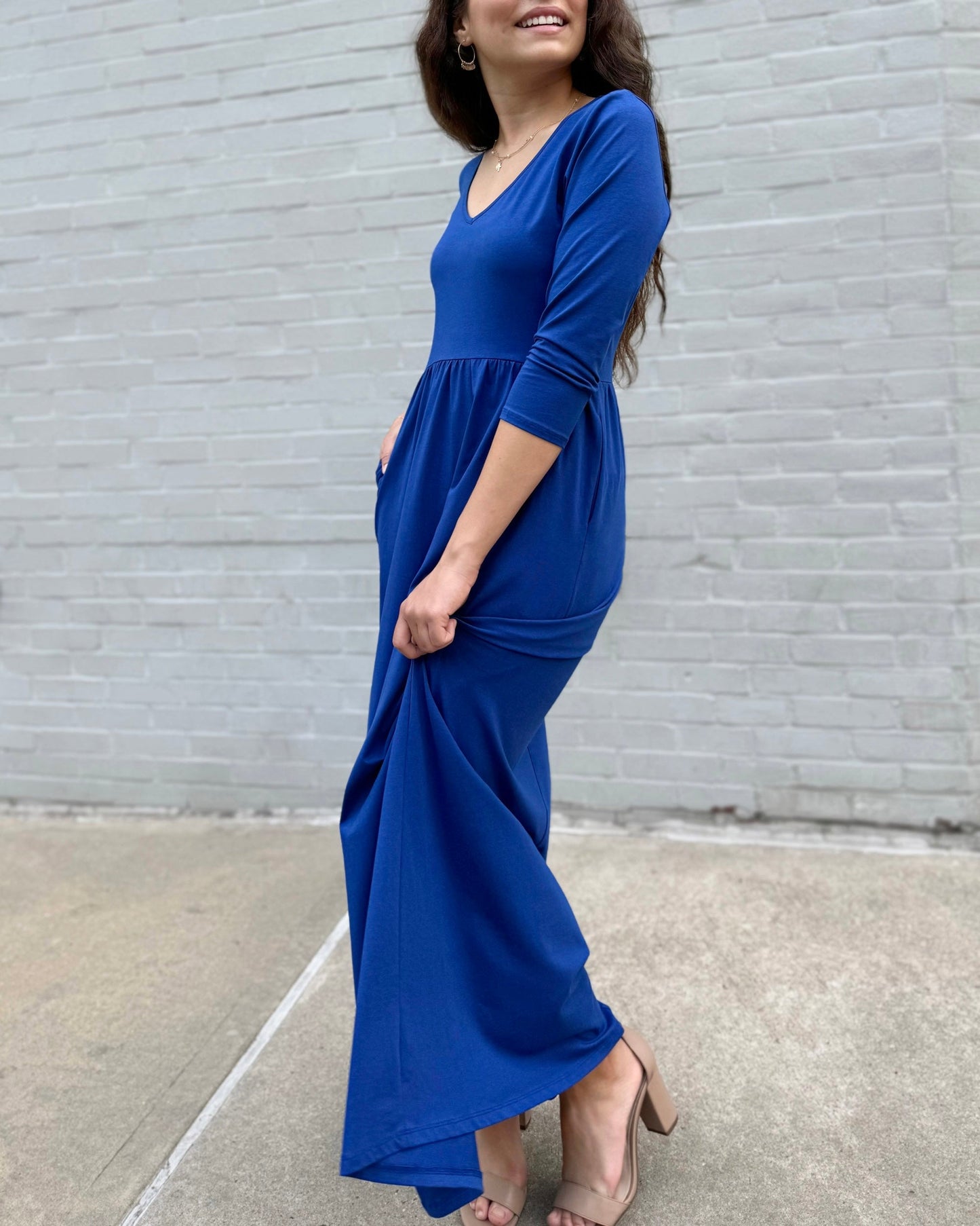 BRIE Maxi Dress in Cobalt Blue