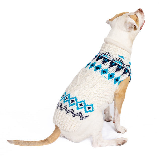 Coastal Cable Knit Dog Sweater