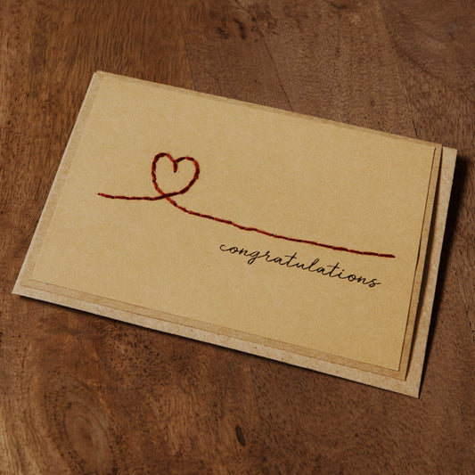 Congratulations with Heart Greeting Cards