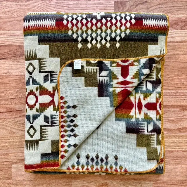 Andean Alpaca Wool Blanket - Sandstone