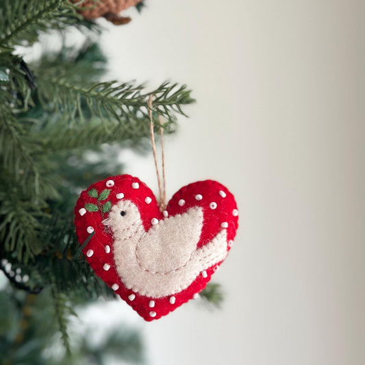Dove Heart Ornament