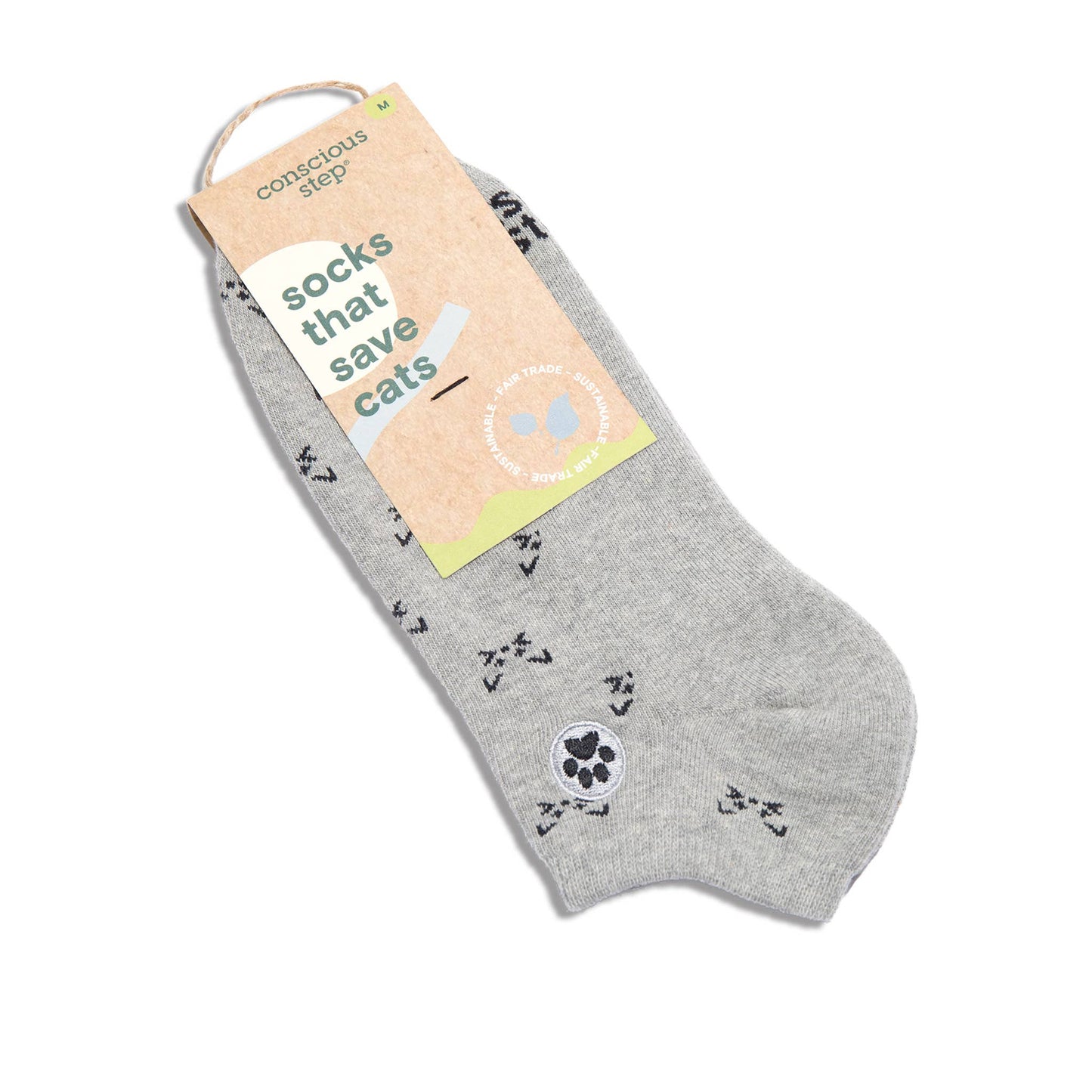 Ankle Socks that Save Cats | Gray - Gifts for Cat Lovers