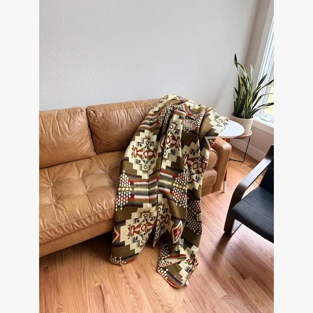 Andean Alpaca Wool Blanket - Sandstone