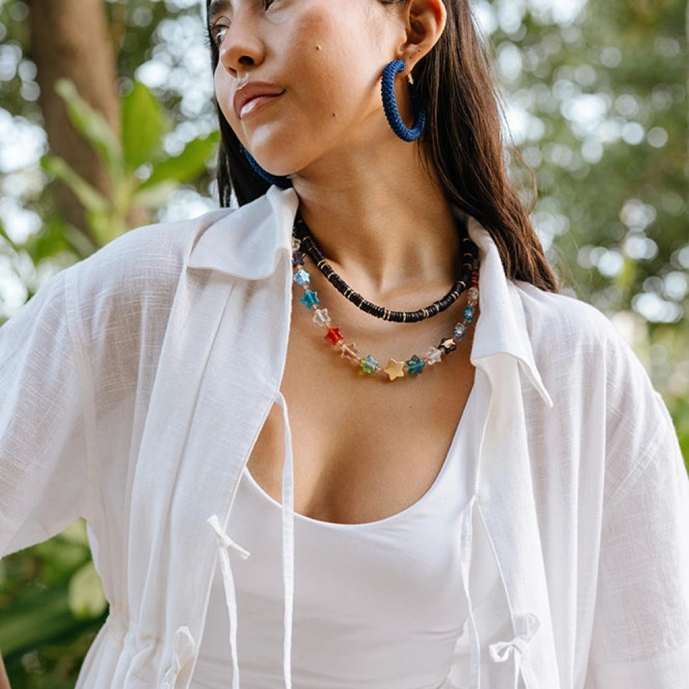 Azul Crochet Hoops