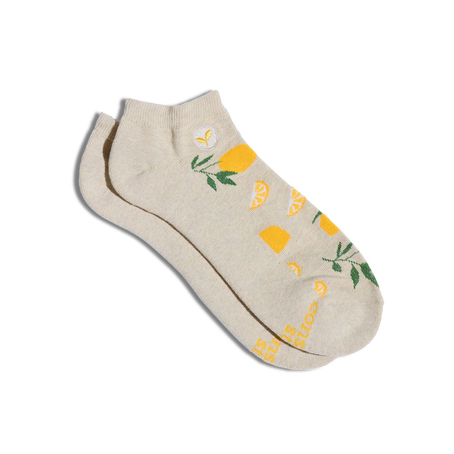 Ankle Socks that Plant Trees (Beige Lemons)