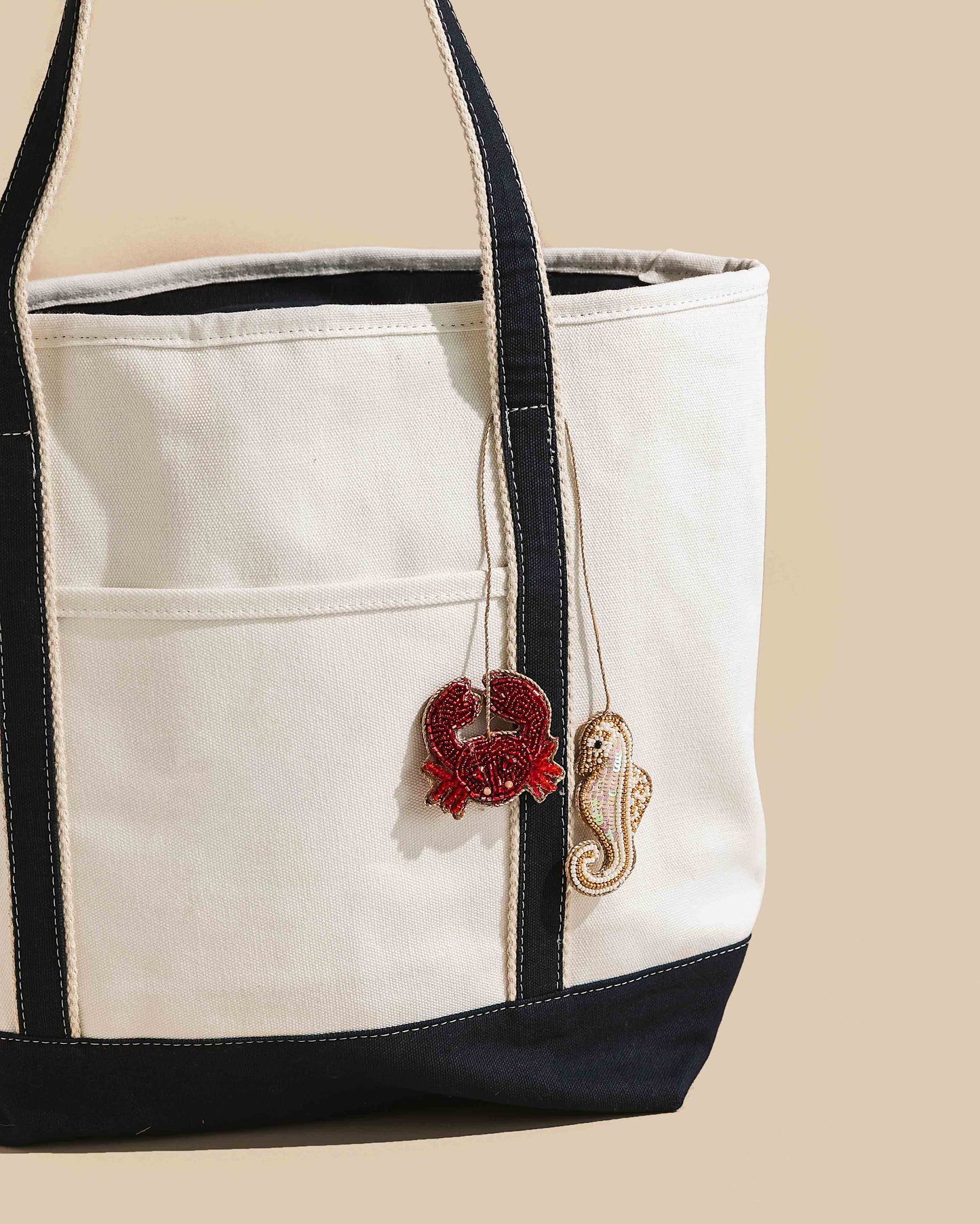 Bourne Beach Tote with Seaside Bag Charm