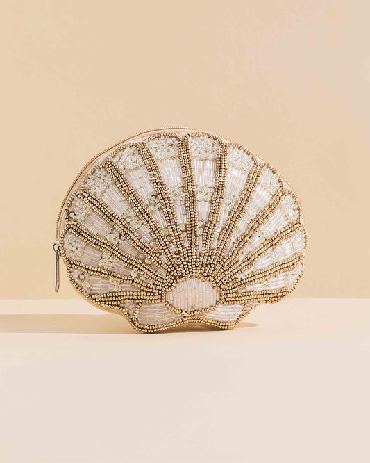 Champagne Seashell Pouch
