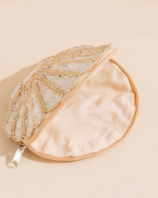 Champagne Seashell Pouch
