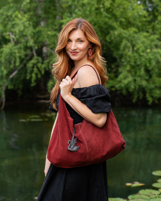 Reverie Suede Bag + FREE Cygnus Rising Handbag Charm