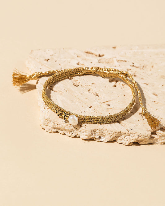 Gilded Pearl Bracelet - Gold