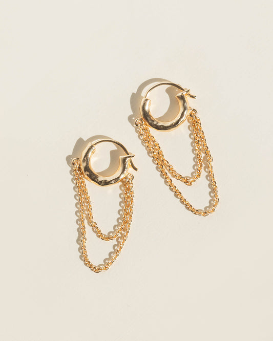 Echo Chain Hoops - Gold