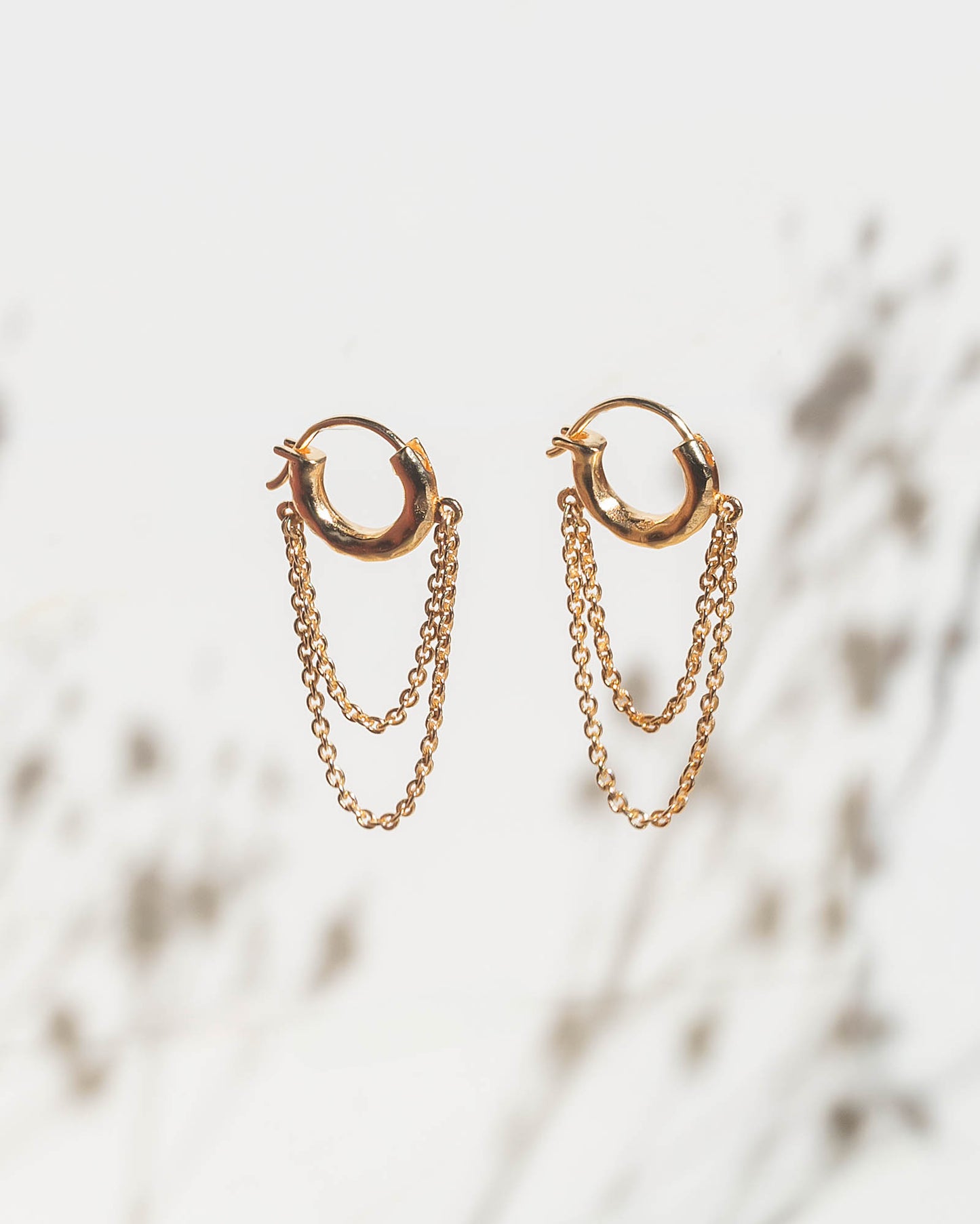 Echo Chain Hoops - Gold