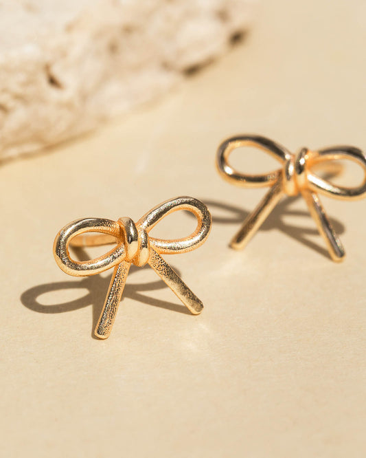 Golden Bow Earrings