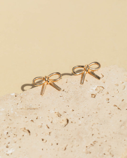 Golden Bow Earrings