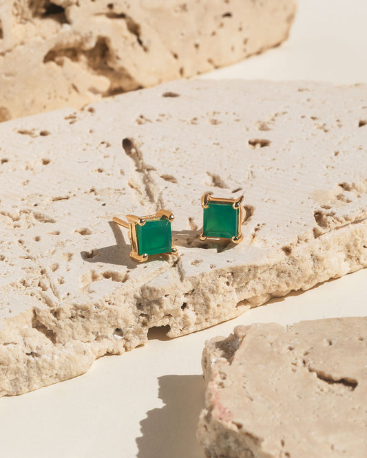 Jade Onyx Studs