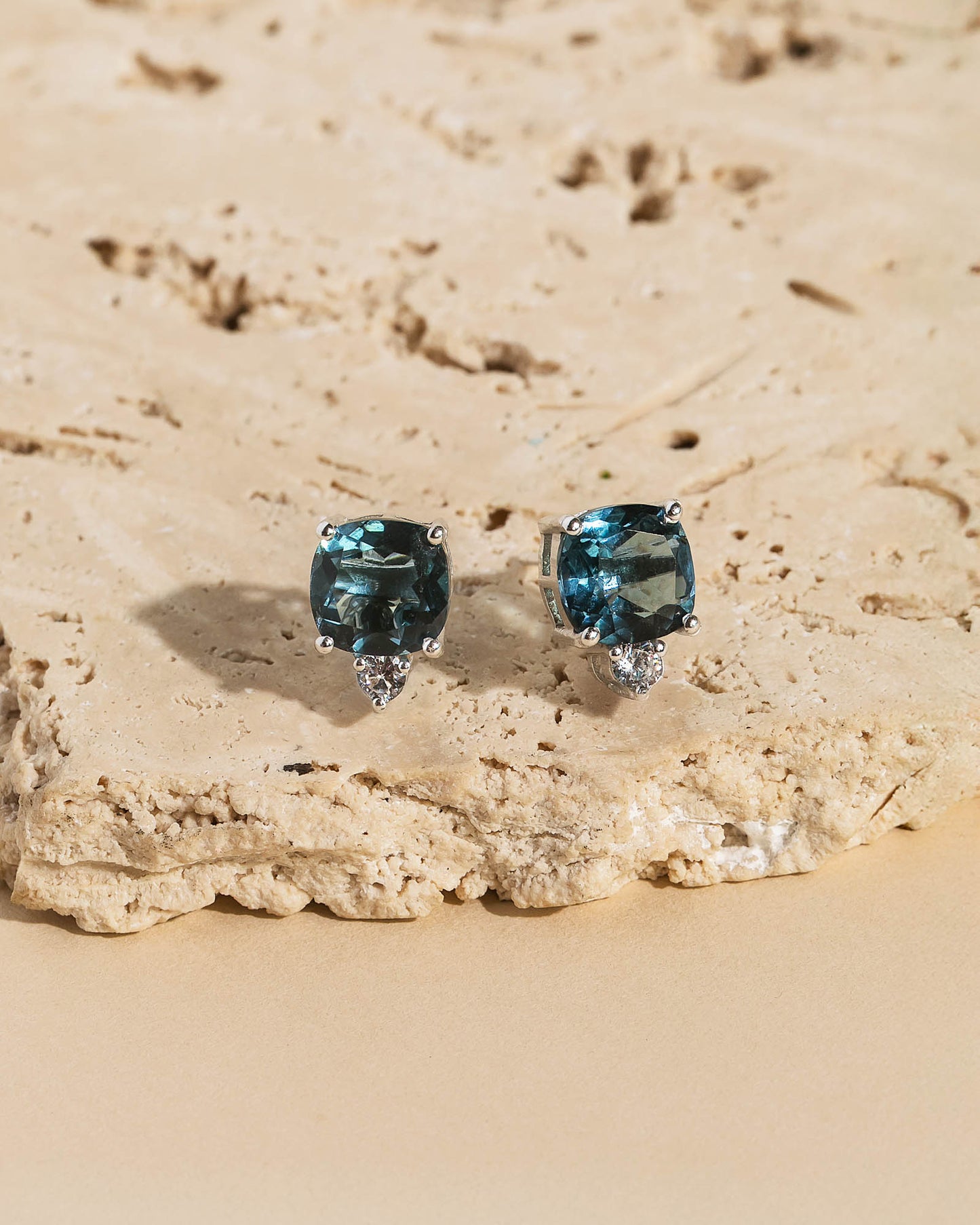 London Blue Topaz Studs