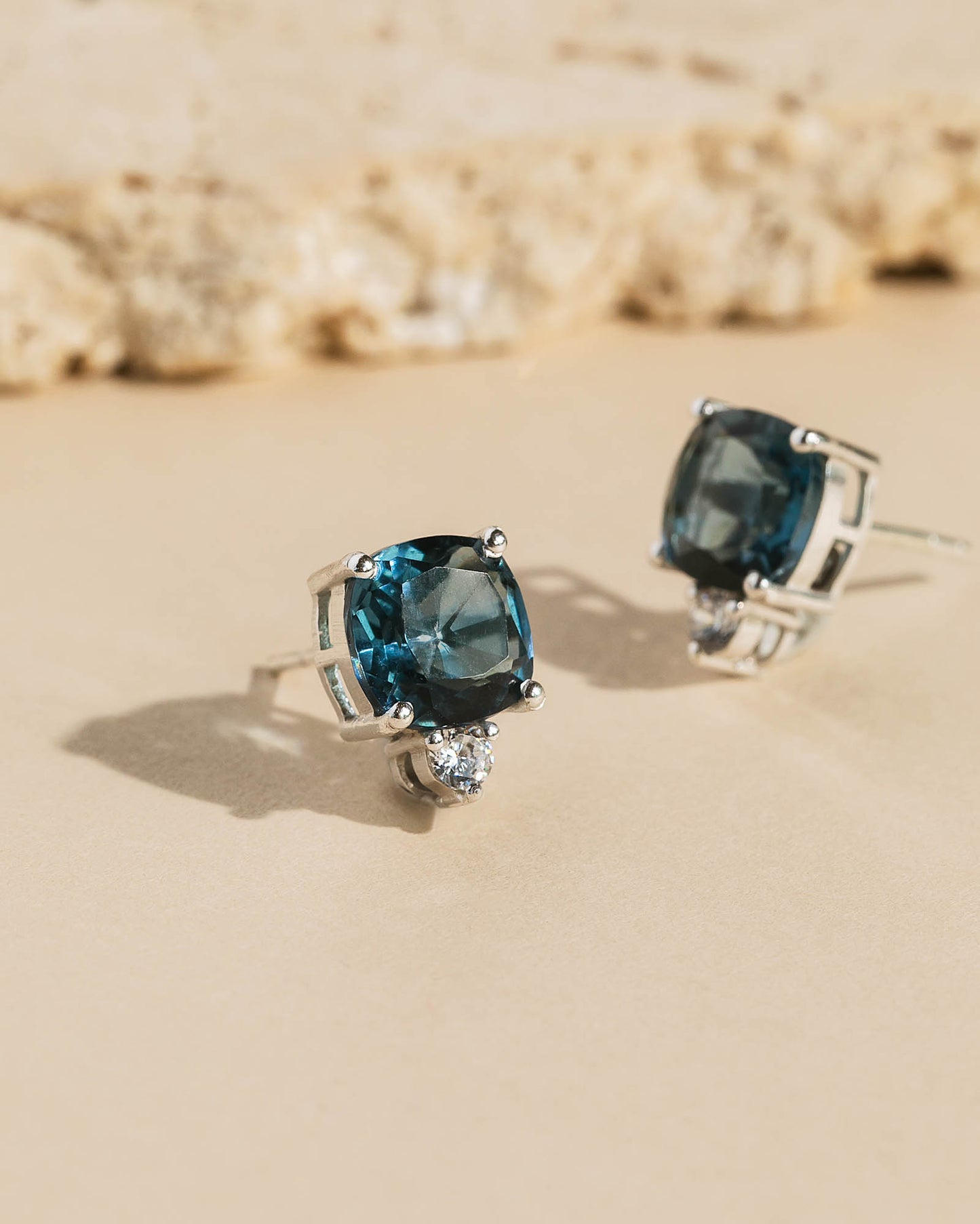 London Blue Topaz Studs