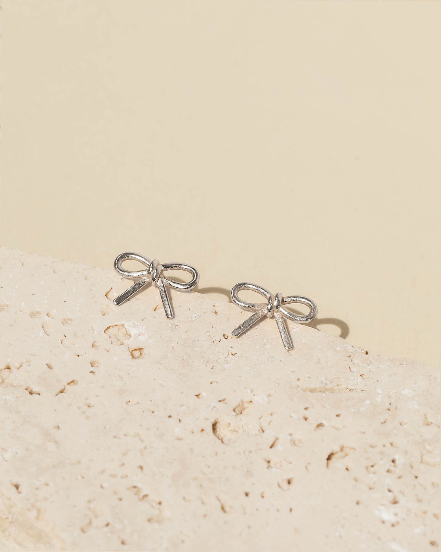 Silver Bow Earrings