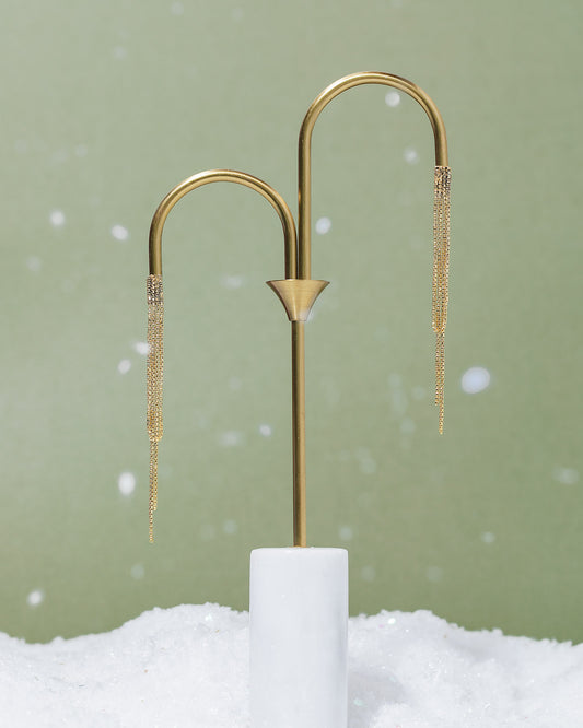 Starfall Strand Earrings - Gold