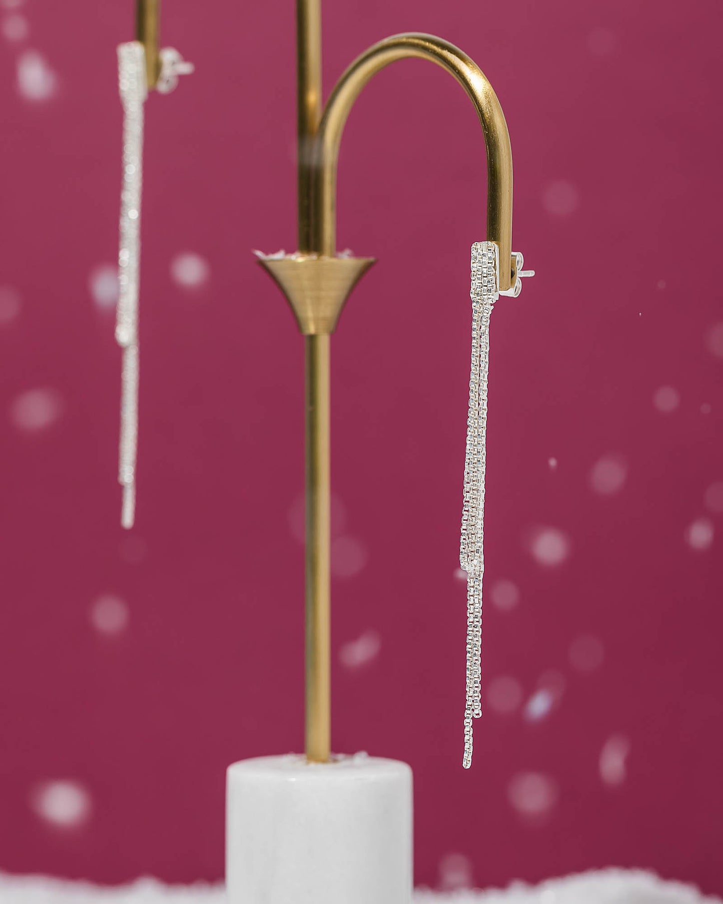 Starfall Strand Earrings - Silver