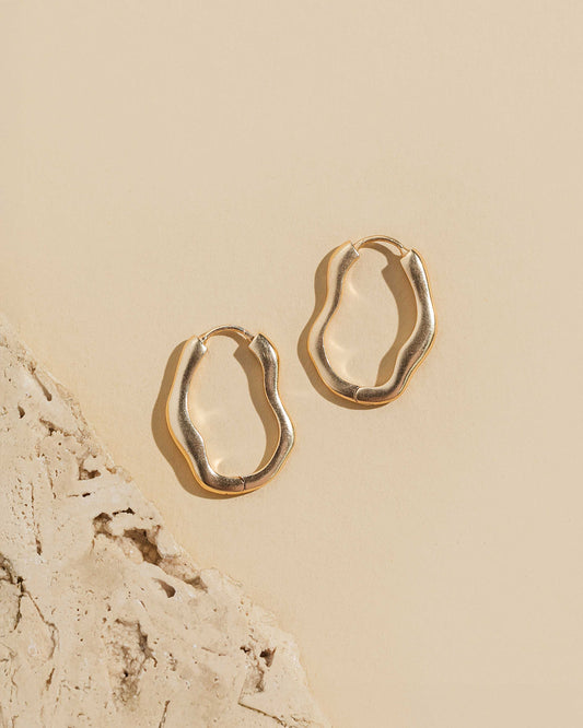 Wave Hoops - Gold