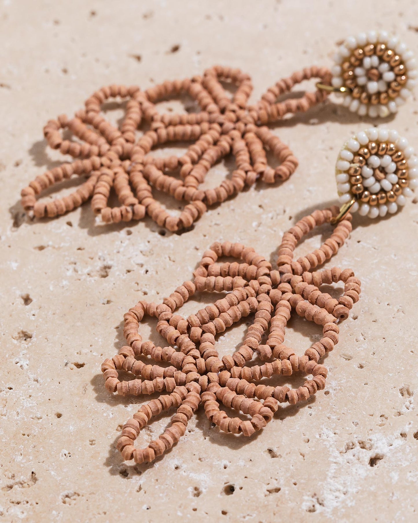 Wooden Petal Earrings