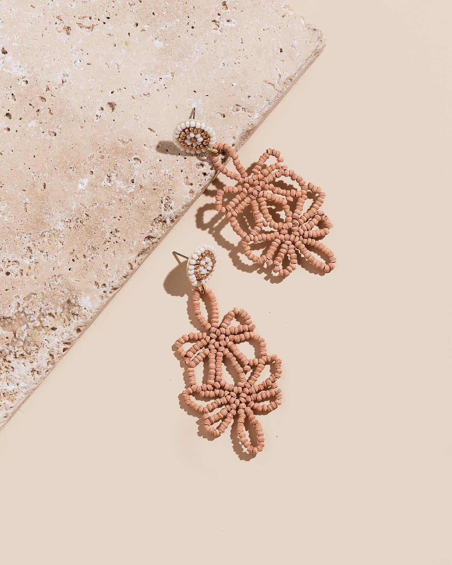 Wooden Petal Earrings