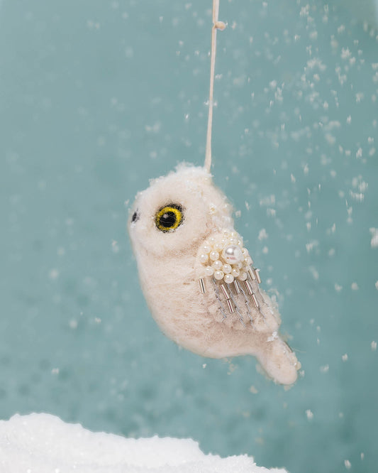 Snowdrop Owl Ornament