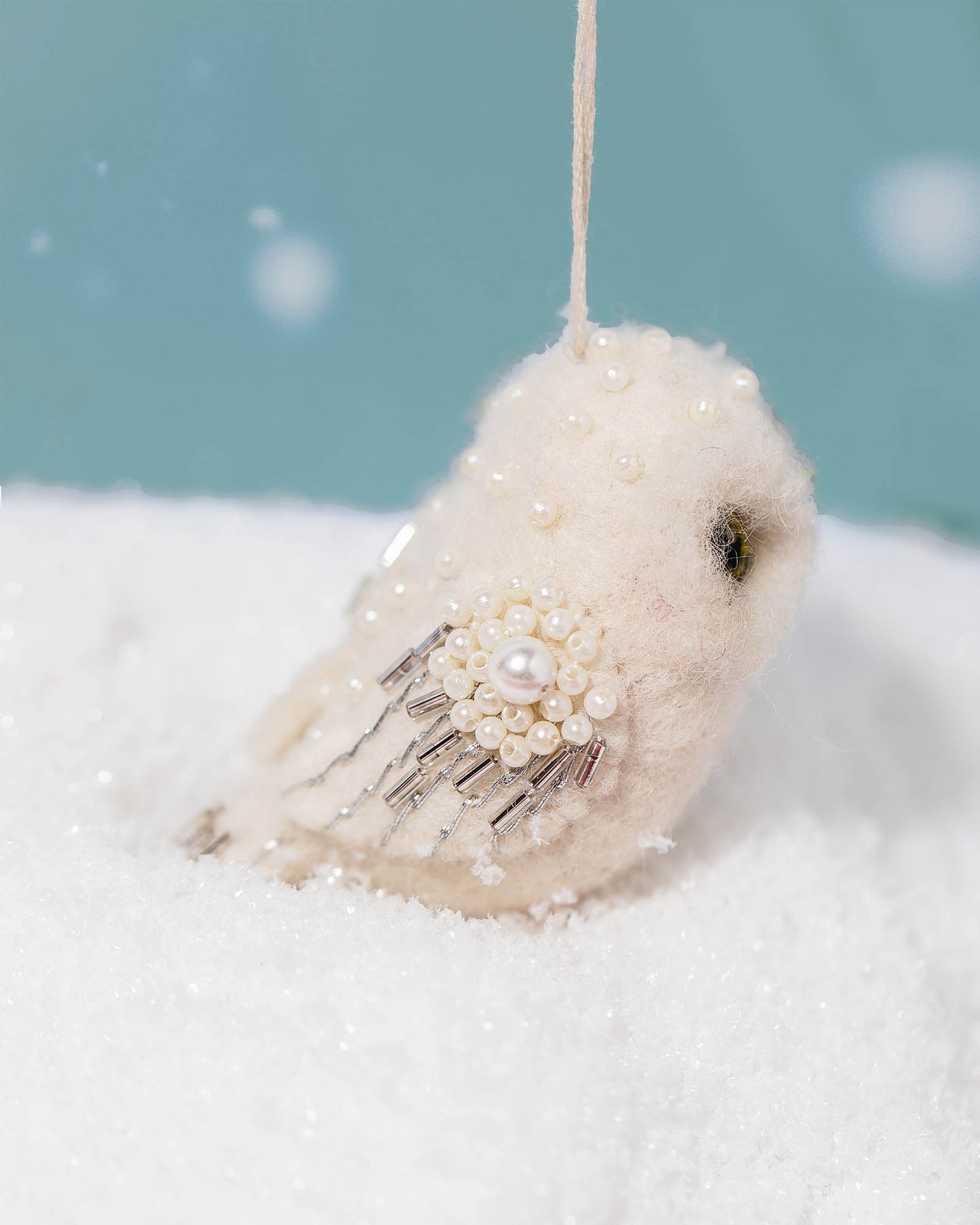 Snowdrop Owl Ornament