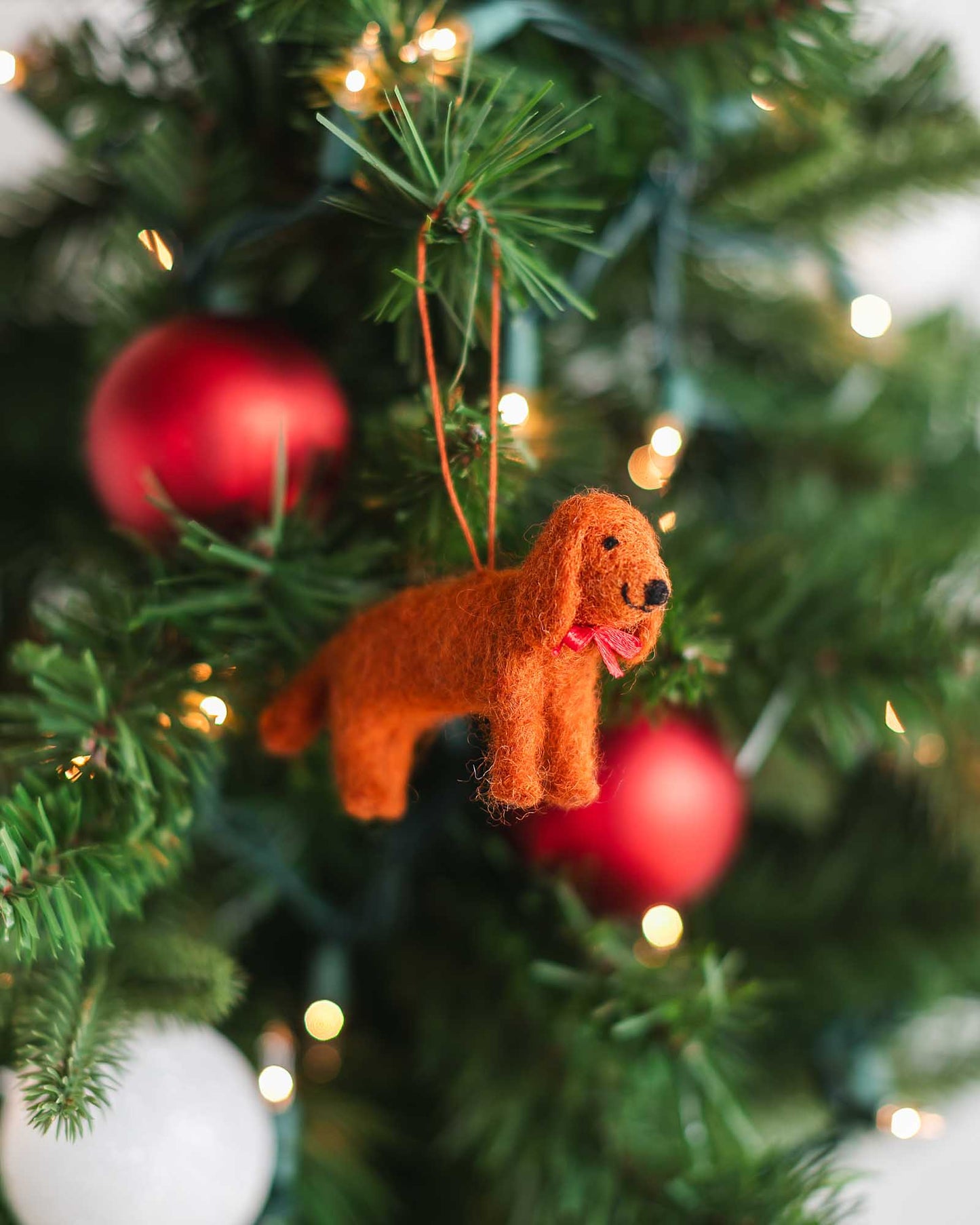 Red Doodle Ornament