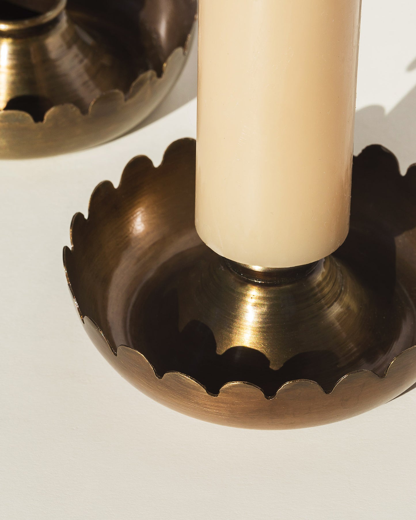 Scalloped Candle Holder Set (2)