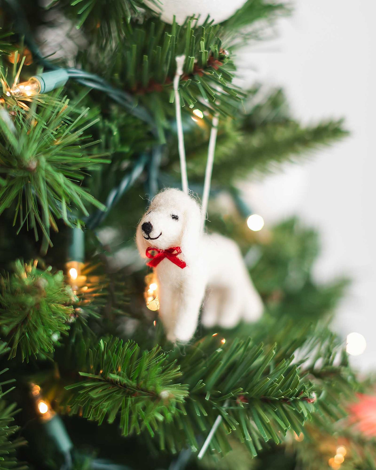 White Doodle Ornament