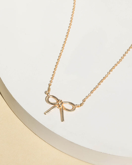 Golden Bow Necklace